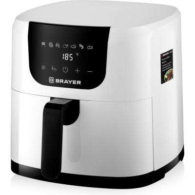 Аэрогриль BRAYER 2039BR, 1500 Вт, 5 л, t. 200°C, съемная решетка, таймер, LCD-дисплей, 7 программ