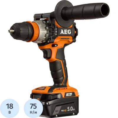 Бесщеточная аккумуляторная дрель-шуруповерт AEG BSB18CBL LI-502C