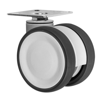 Колесная опора поворотная с панелью крепления D12 TPAA 075 S1 RAL 9002 Inford 00-80263445