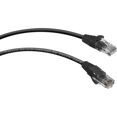 Патч-корд Cabeus PC-UTP-RJ45-CAT.5E-0.15M-BK черный