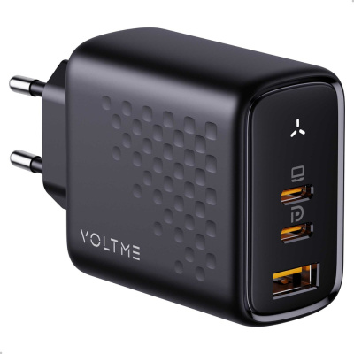 СЗУ VOLTME Revo 67CCA USB-C+USB-С+USB-A, GaN, 67W, PD3.0, QC4.0+, черный