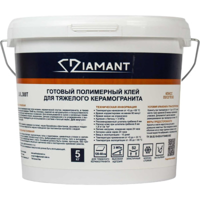 Клей полимерный готовый для тяжелого керамогранита dipoxSi Systems Диамант STAR LVL.300Т