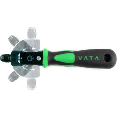 Отвертка трещоточная поворотная под биты VATA 72 зуба