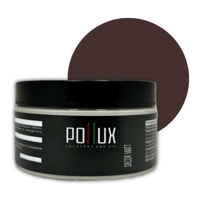 Краска для мебели быстросохнущая, без запаха Pollux цвет коричневый, Ral 8017, 0,25л