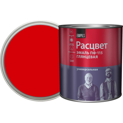 Эмаль Расцвет ПФ-115 красная, 2.7 кг