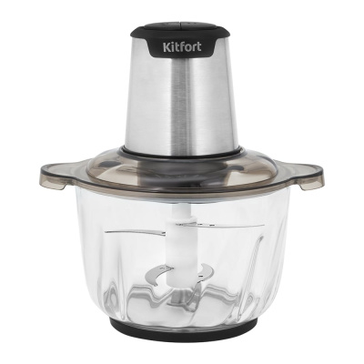 Измельчитель KITFORT КТ-3012 быстро измельчает мясо, твёрдый сыр, овощи, травы, чеснок, ягоды