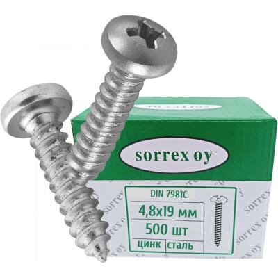 Саморез по металлу SORREX по металлу с полукруглой головкой 4